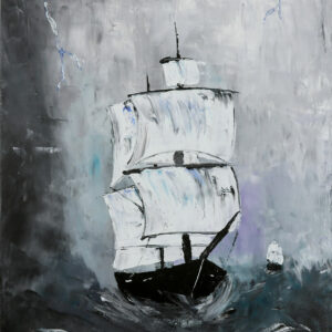 l'éclair sur la mer