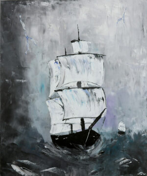 l'éclair sur la mer