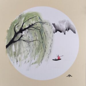 sous le saule pleureur